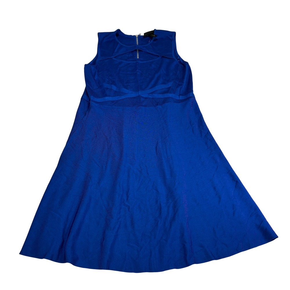 Lane Bryant Royal Blue Bandage Cutout Fit and Flare Dress Sleeveless 14/16